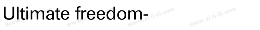 Ultimate freedom字体转换
